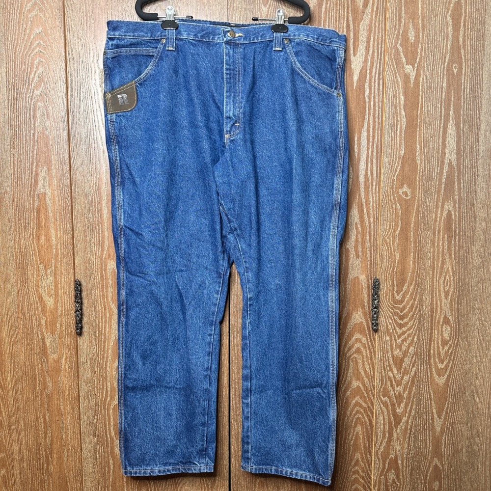 Wrangler Riggs Workwear Blue Contractor Straight Leg Jeans 42 x 30 Carpenter